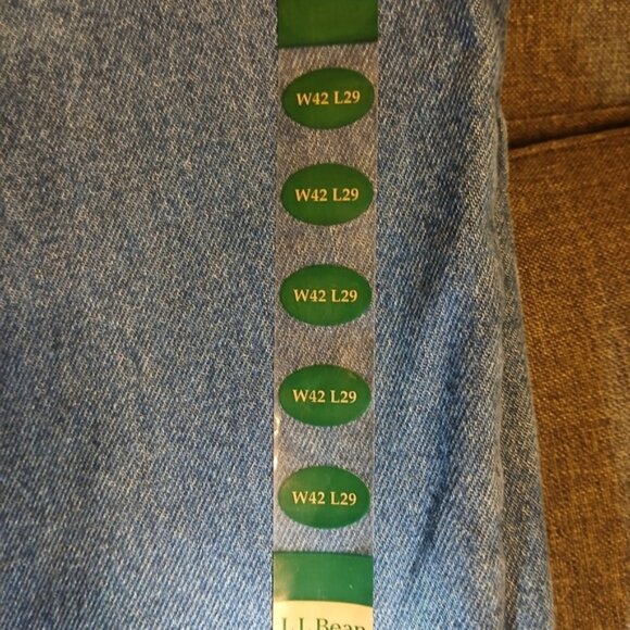 LL BEAN MEN'S 42 X 29 BLUE DENIM ๐ JEANS ๐ - Picture 3 of 5